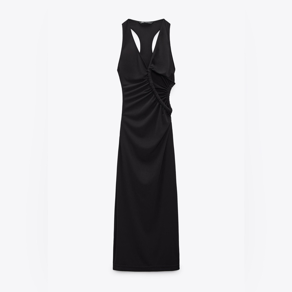 Zara Black Sleeveless Cut Out Dress